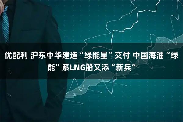 优配利 沪东中华建造“绿能星”交付 中国海油“绿能”系LNG船又添“新兵”
